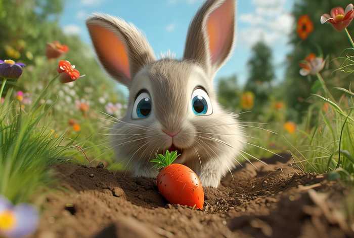 儿童故事大全小白兔拔萝卜 儿童故事3-6岁完整小白兔拔萝卜版