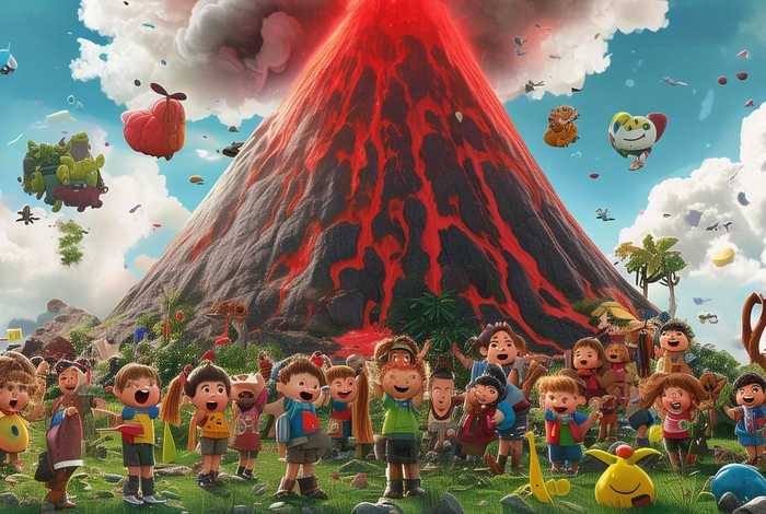 儿童故事火山爆发了、火山爆发故事幼儿园