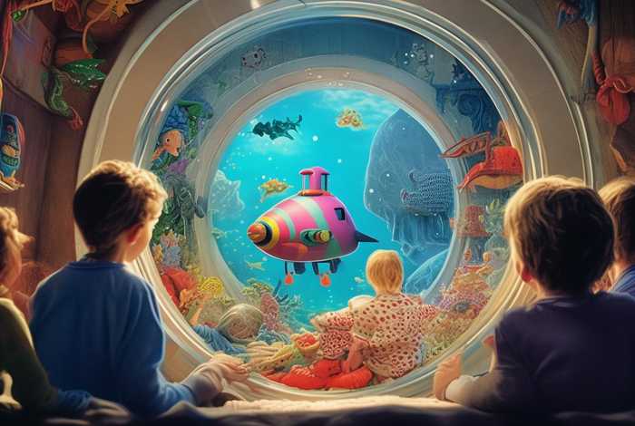 儿童听潜水艇故事，潜水艇幼儿故事