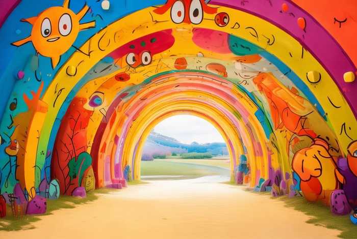 儿童故事隧道 - 儿童隧道简笔画