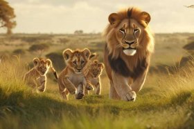 儿童动画片小狮子的故事、小狮子一家动画片儿童故事