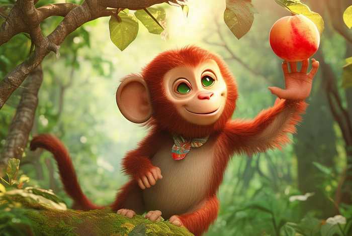 儿童故事小猴摘桃大全、幼儿故事小猴摘桃