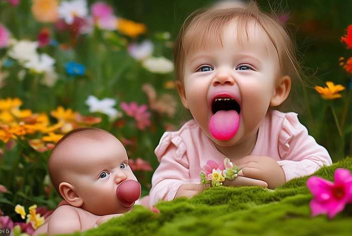 儿童花瓣舌,婴儿舌头花瓣状 儿童花瓣舌,婴儿舌头花瓣状