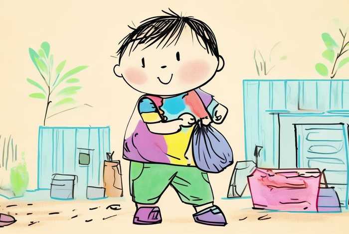 倒垃圾的小朋友简笔画（倒垃圾的小朋友简笔画图片）