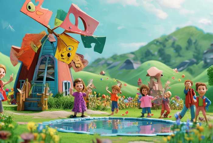 儿童故事风车村、幼儿园风车课程故事