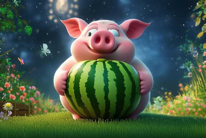 4岁儿童睡前小故事猪八戒吃西瓜 宝宝睡前启蒙小故事猪八戒吃西瓜