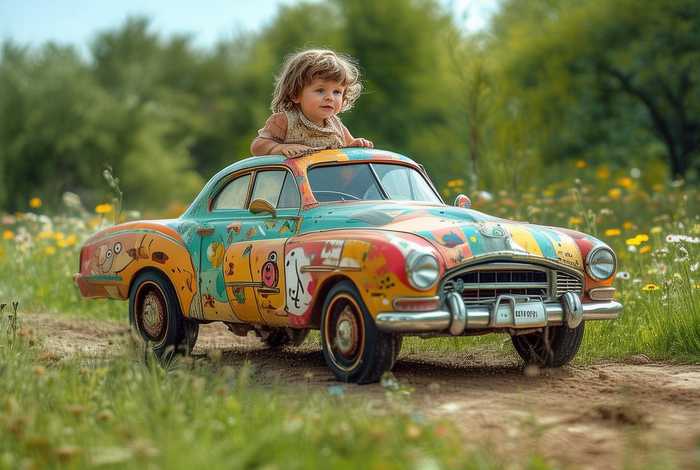 儿童故事的视频 - 车的故事幼儿