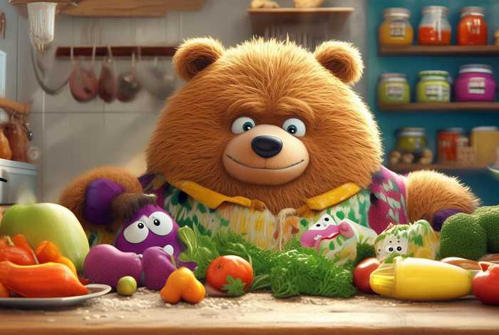 儿童故事不吃蔬菜的小熊 - 不爱吃蔬菜的小故事