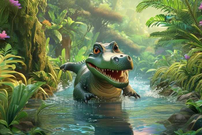 儿童故事大鳄鱼 - 大鳄鱼的故事幼儿故事