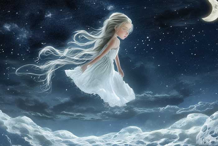 儿童故事月亮上的孩子；月亮上的小女孩儿故事