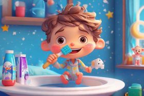 儿童刷牙小故事绘图版；幼儿刷牙小故事