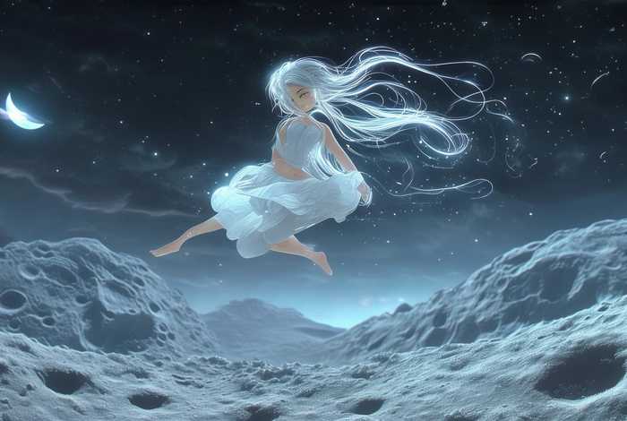 儿童故事月亮上的孩子；月亮上的小女孩儿故事