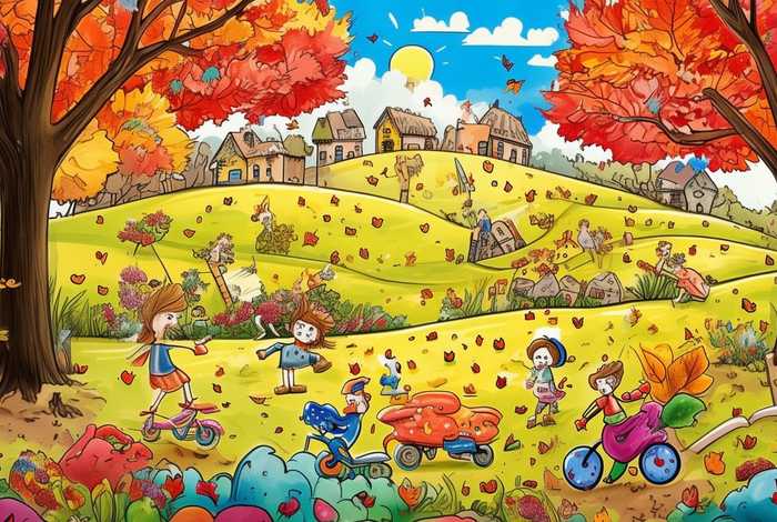 儿童秋天风景画简笔画图片大全（儿童秋天风景画简笔画图片大全大图）