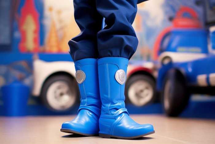 儿童警察靴子；儿童警察靴子图片