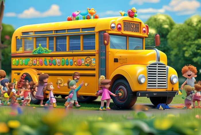 儿童故事大巴车的故事 - 大巴车的故事幼儿故事