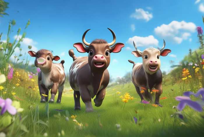 儿童故事三只公牛视频；幼儿故事视频三只公牛