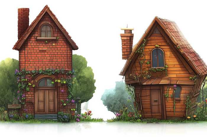 儿童故事砖头房子和木头房子、砖头房子和木头房子故事简介