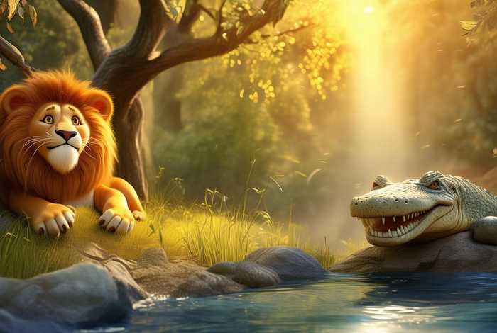 儿童故事大全睡前故事狮子（儿童故事大全睡前故事狮子和鳄鱼）