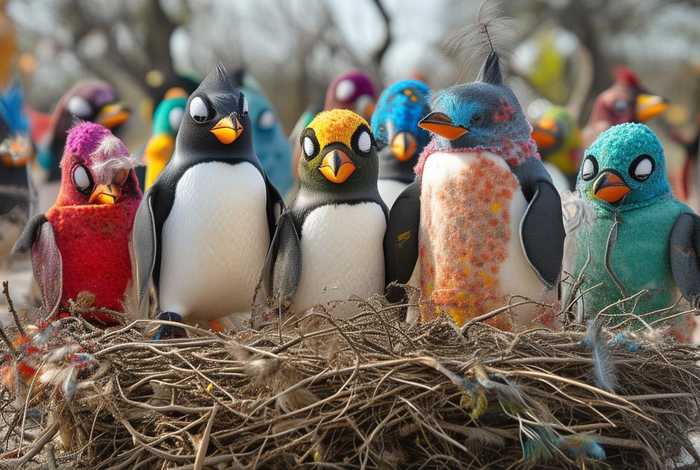 《meet the penguins》绘本故事；the messy magpie绘本