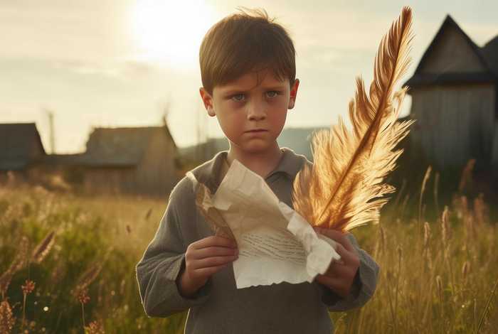 儿童简短故事鸡毛信50字（鸡毛信100个字左右的故事）