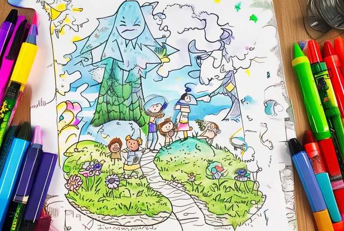 儿童故事绘本填色打印（自制故事绘本打印填色）