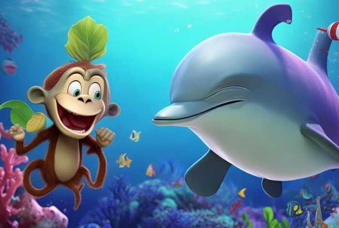 儿童故事猴子和海豚、猴子和海豚寓言故事