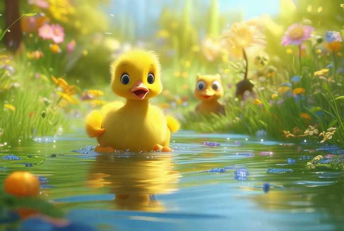 儿童故事小鸭找青蛙 - 幼儿故事小鸭找朋友 儿童故事小鸭找青蛙 - 幼儿故事小鸭找朋友