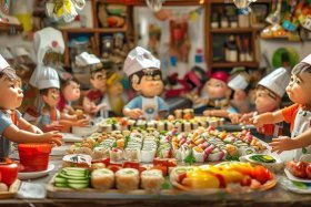 儿童卡通寿司制作、儿童卡通寿司制作方法