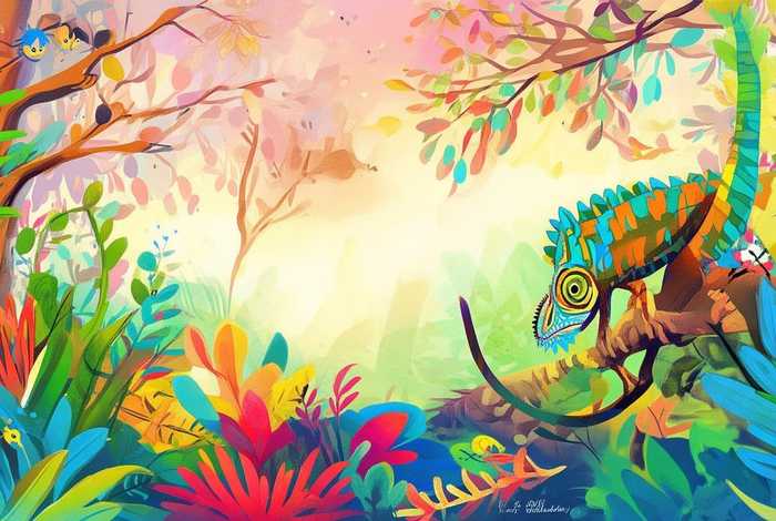 儿童故事变色龙故事；幼儿绘本故事变色龙