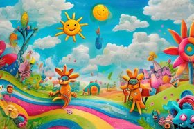 儿童创意绘画范画、儿童创意美术范画图片