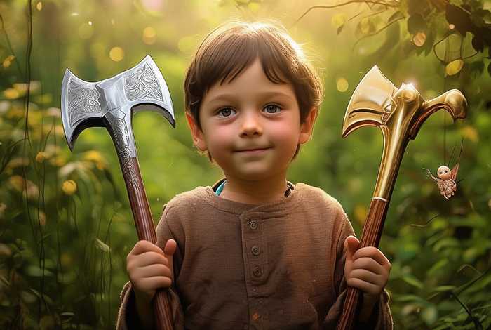 儿童故事金斧子和银斧子，金斧子和银斧子的故事读后感