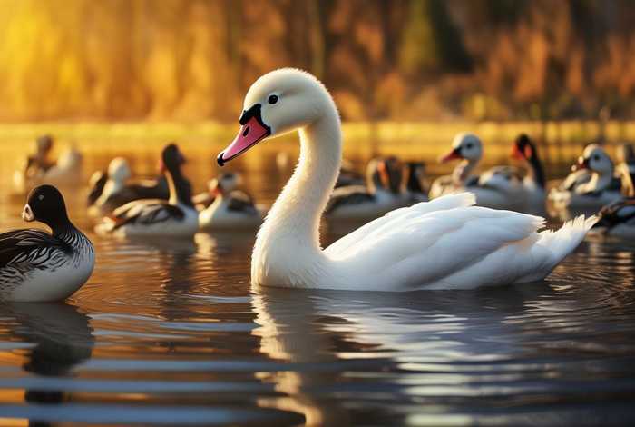 儿童故事丑天鹅；丑小鸭变白《天鹅的故事》