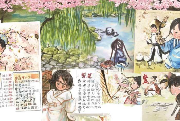 儿童古诗贴画、幼儿园古诗贴画