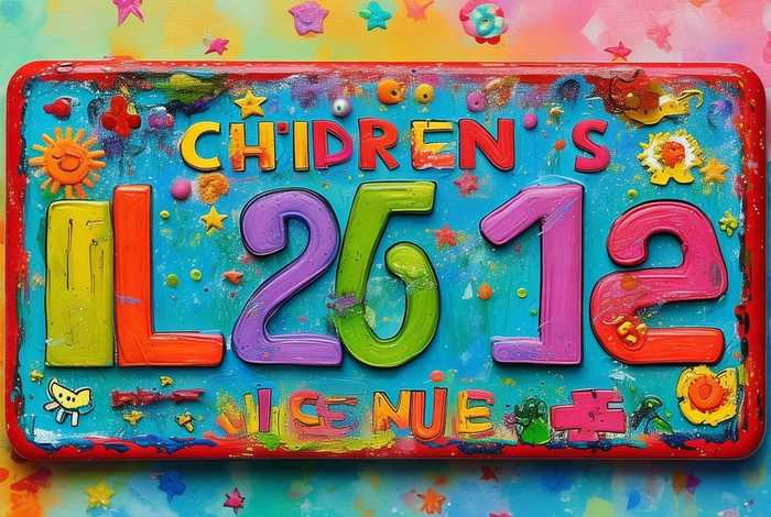 儿童创意绘画车牌（幼儿绘画车牌）