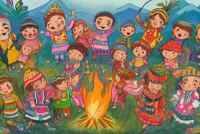 儿童民族风情绘画图片大全大图（儿童民族风情绘画图片大全大图可爱）