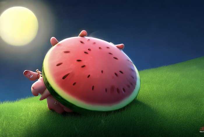 儿童故事猪八戒吃西瓜睡前故事；少儿睡前故事猪八戒吃西瓜