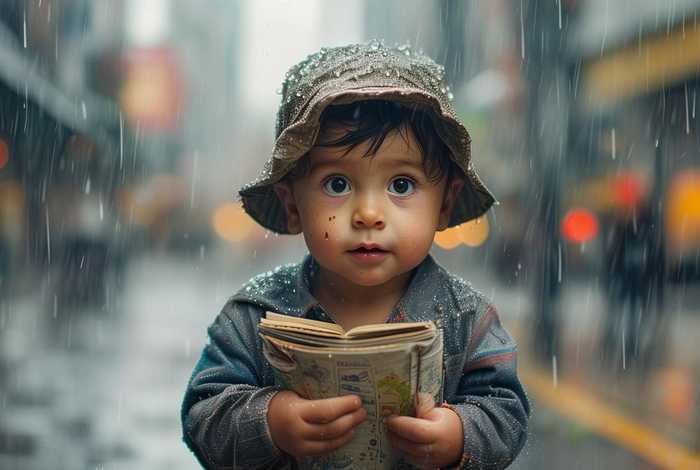 儿童故事下雨没有伞；下雨了,没有伞的孩子