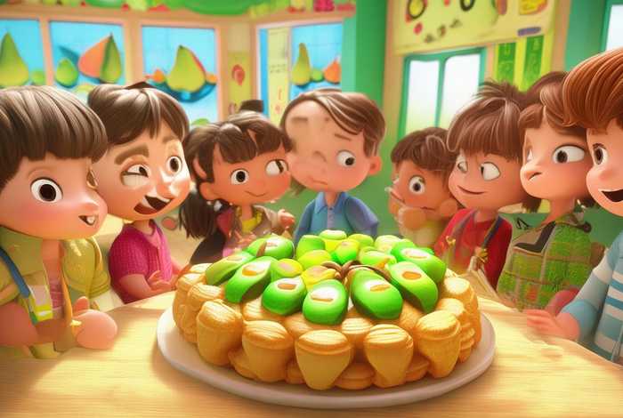 儿童故事梨子蛋糕；幼儿园关于梨子的课程故事