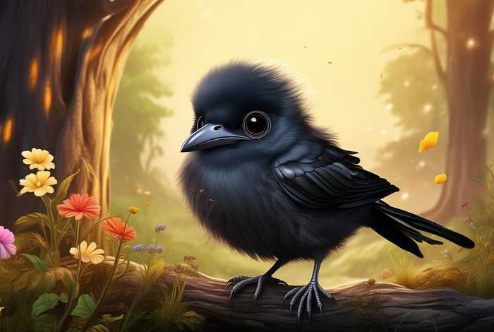 儿童故事童话乌鸦；乌鸦的幼儿故事