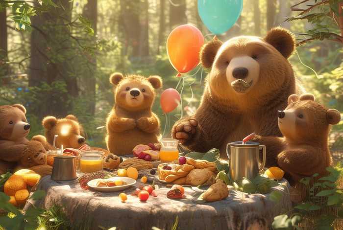 儿童故事熊妈妈请客 - 幼儿故事熊妈妈请客