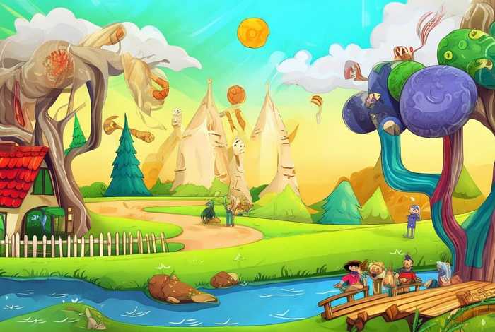 儿童故事图片场景简图 - 儿童故事背景图片大全