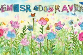 儿童小花朵创意海报、儿童小花朵创意海报设计