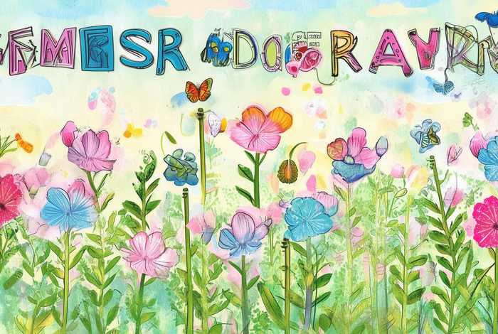 儿童小花朵创意海报、儿童小花朵创意海报设计