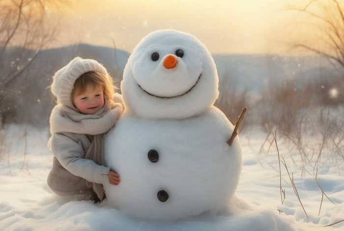 儿童故事绘本阅读雪孩子 雪孩子绘本故事图片 图画