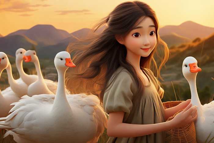 儿童睡前故事书之放鹅姑娘；放鹅姑娘的故事中文版