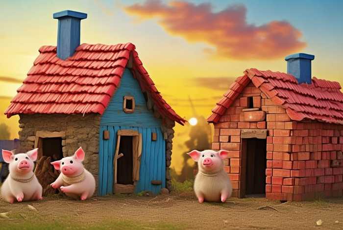 儿童睡前故事3只小猪盖房子 故事大全 睡前故事三只小猪盖房子
