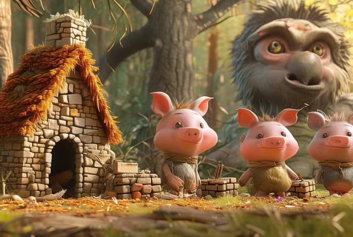 儿童故事三只小猪故事完整版 少儿故事三只小猪的故事