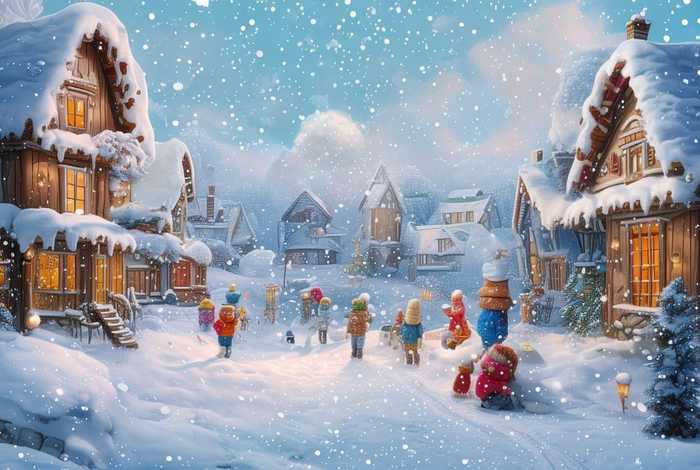 儿童故事下雪了、婴幼儿故事绘本《下雪了》