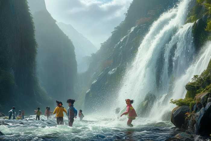 儿童古诗望庐山瀑布，播放儿歌古诗望庐山瀑布