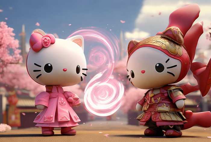 hellokitty的小故事；哪吒和hellokitty小故事